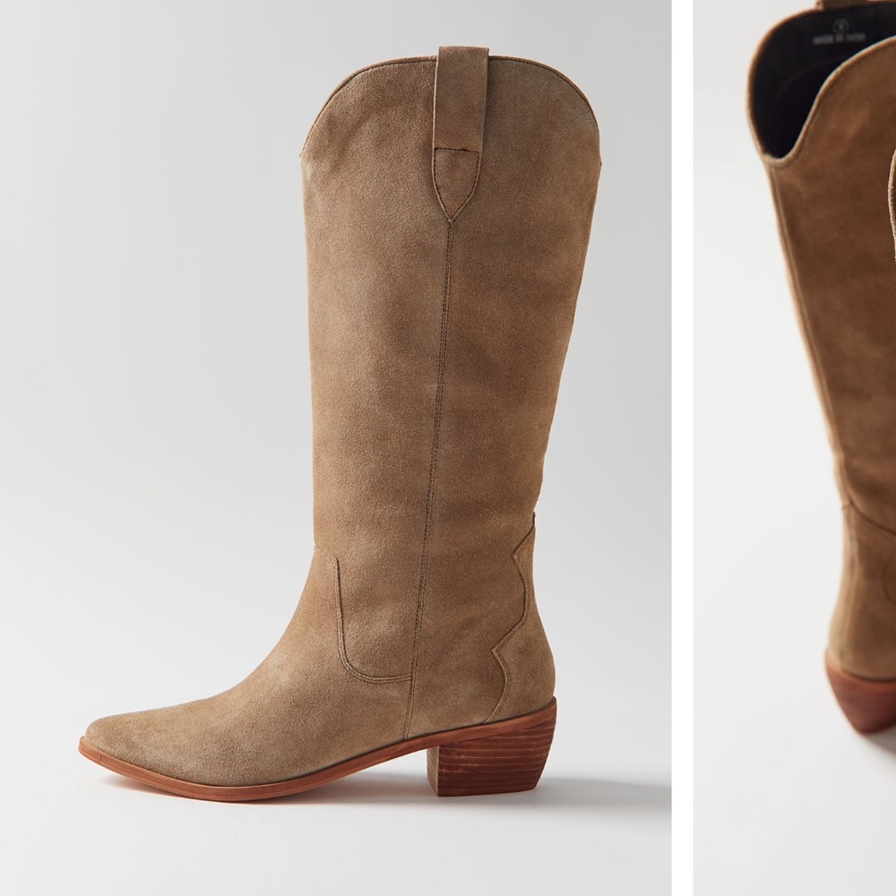 UO Sierra suede cowboy boots size 9